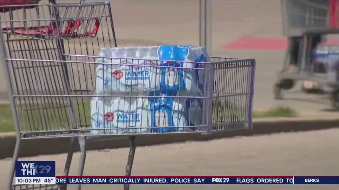 Philadelphia residents panic-buy bottled water despite reassurance from city leaders about tap water